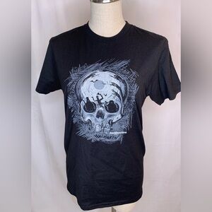 Disney parks haunted mansion t-shirt black unisex skull tee Halloween NEW S